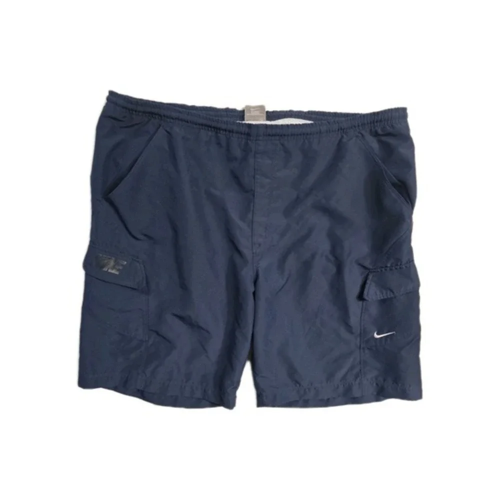 Nike Men's  Navy Blue‎ Drawstrings Swimming Shorts XL Vintage Y2K